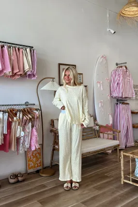 Floral Pajama Pants in Yellow