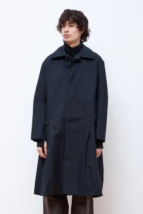 Resonance Pleat Coat  Dark Navy