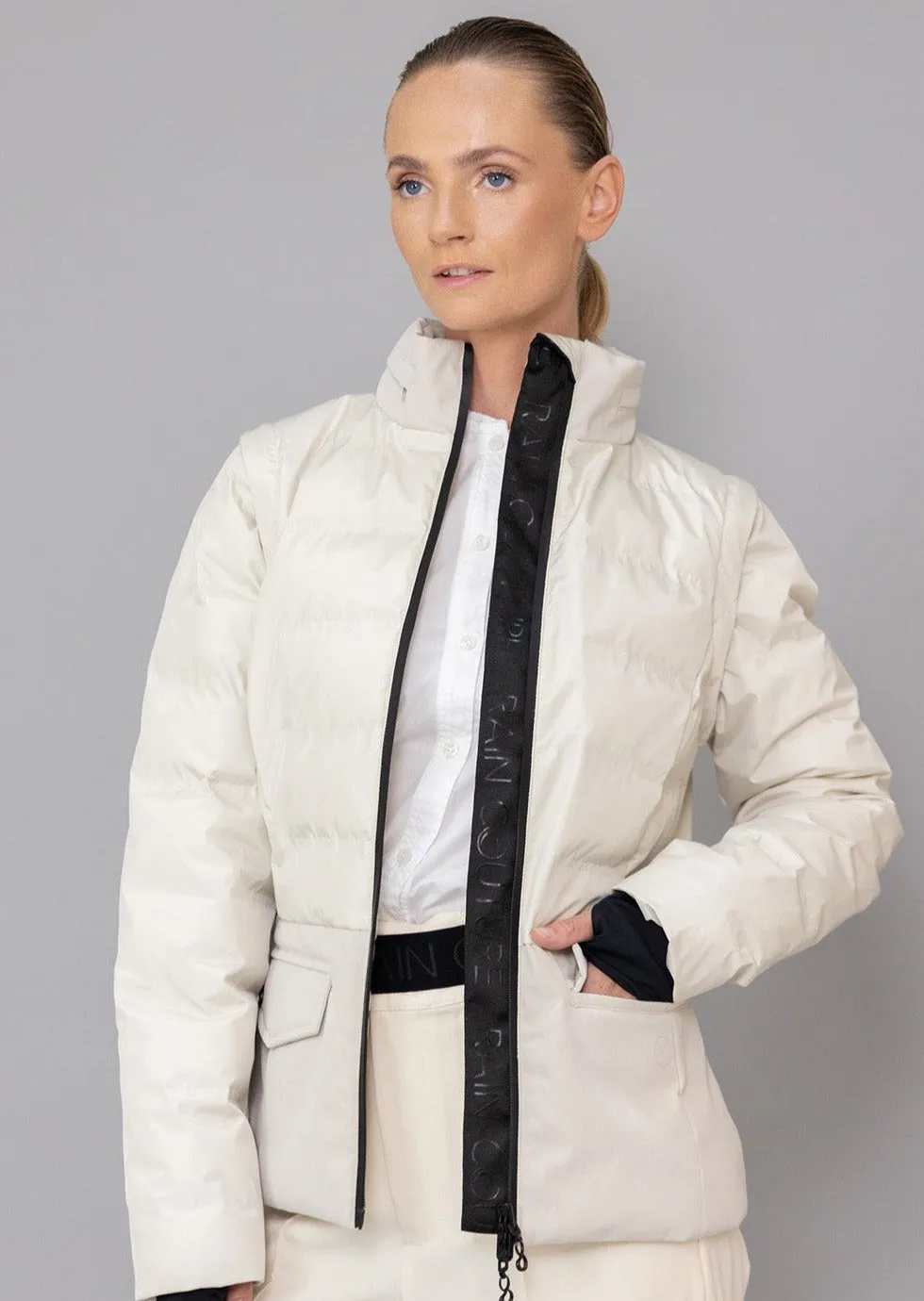 3-in-1 Down Jacket & Bodywarmer - Vanilla White