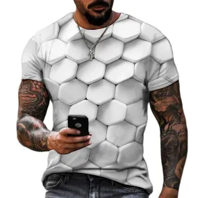 3D T Shirt For Men Fashion Hip Hop O-neck Short Sleeve Tops Abstract Harajuku Men's T-shirts Oversized Tees Shirt Man Clothing