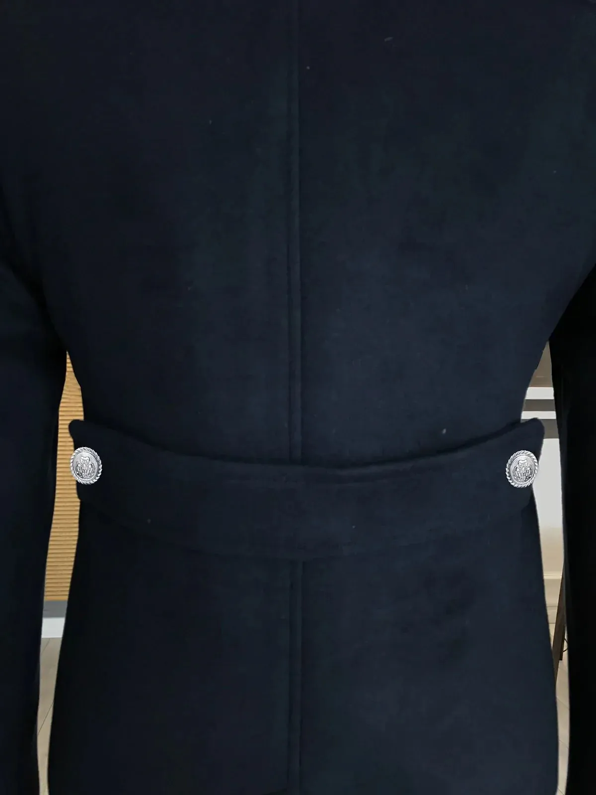 Alaska Dark Blue Double Breasted Coat