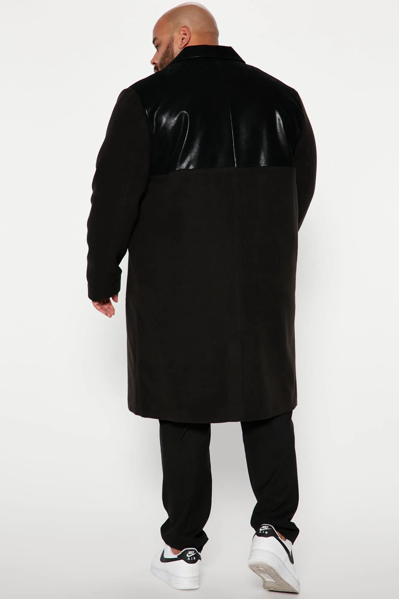 Always Daring Mixed Media Coat - Black