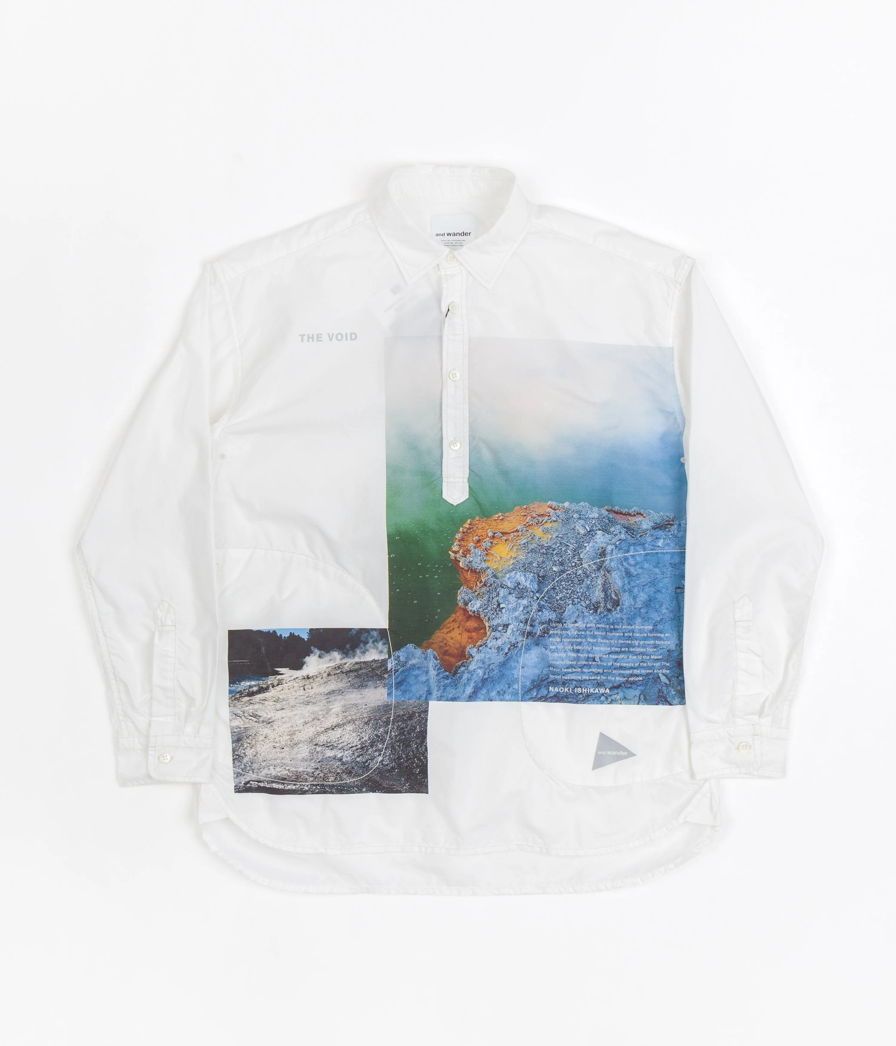 and wander x Naoki Ishikawa The Void Sea Shirt - White