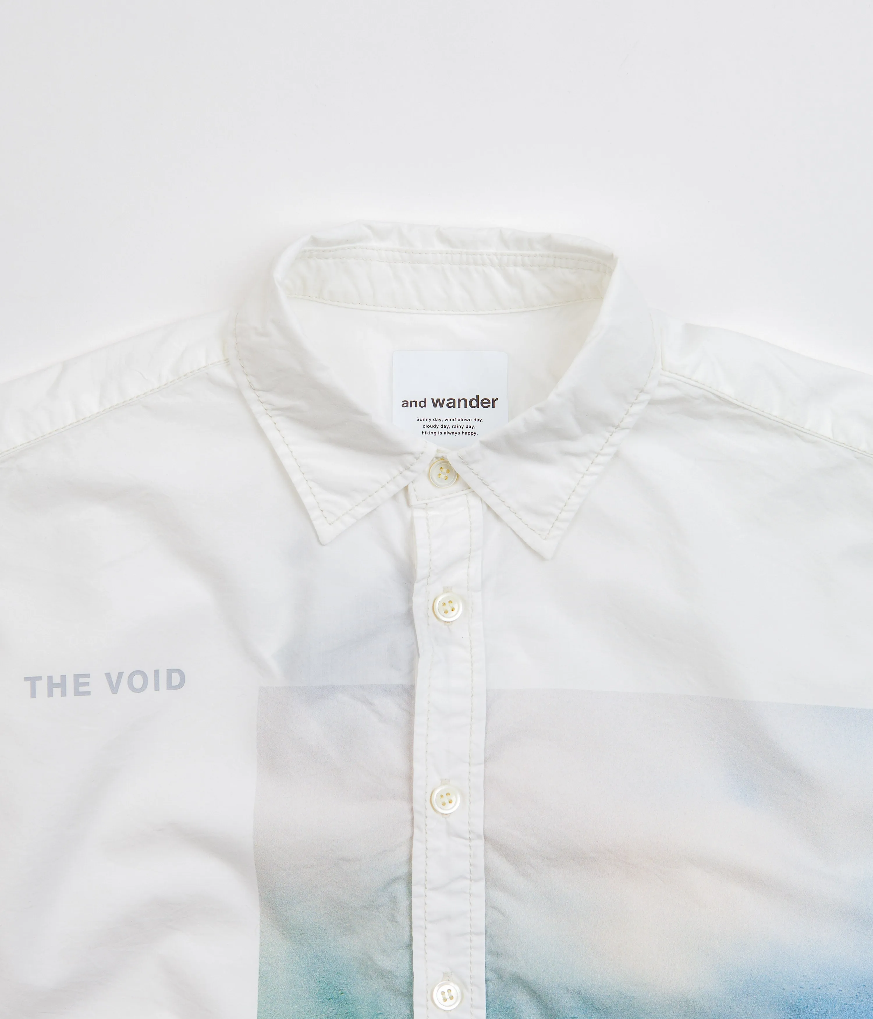 and wander x Naoki Ishikawa The Void Sea Shirt - White