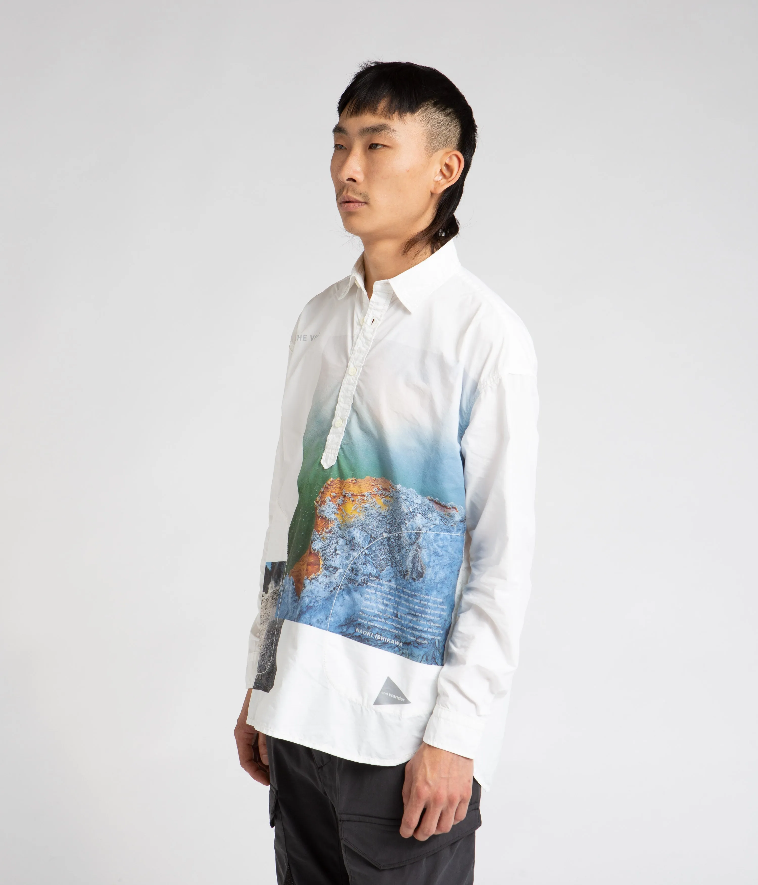 and wander x Naoki Ishikawa The Void Sea Shirt - White