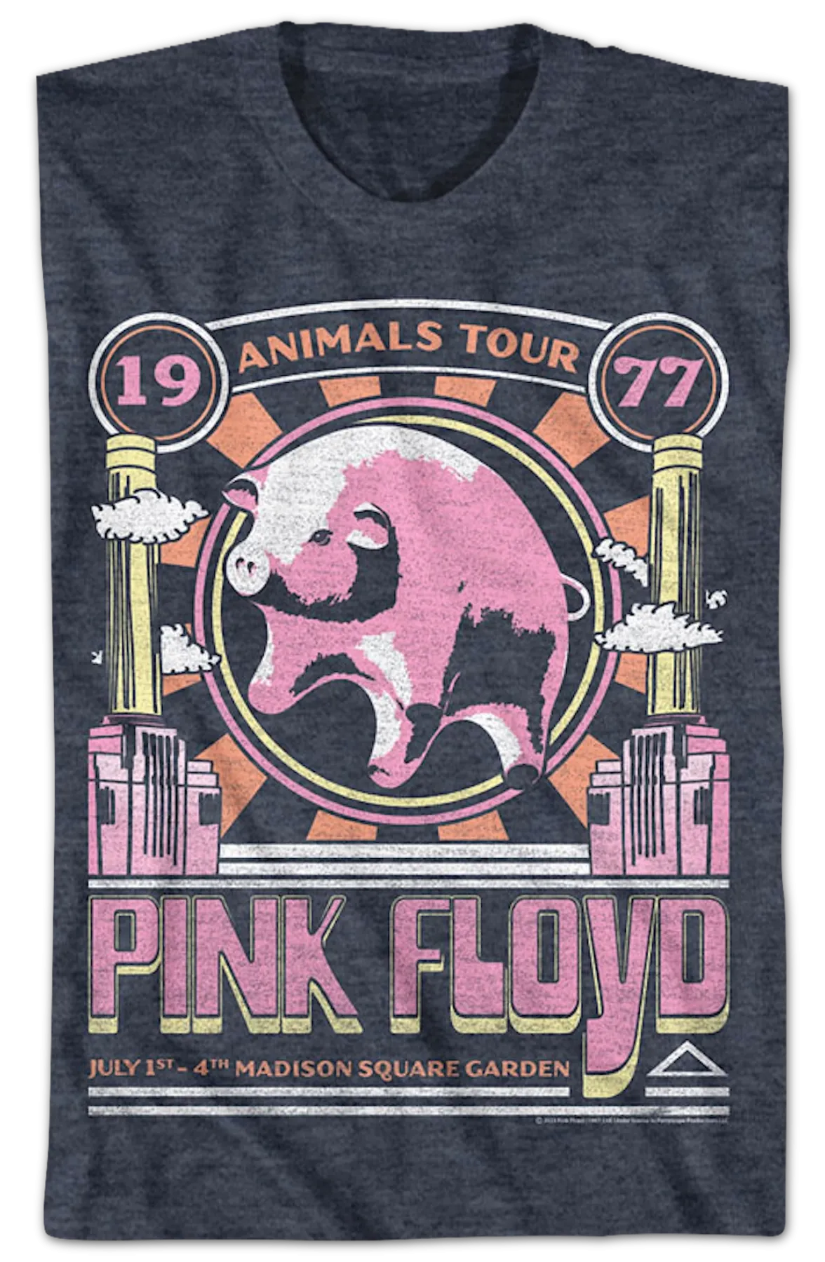 Animals Tour 1977 Poster Pink Floyd T-Shirt