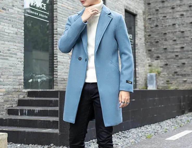 Antonios Long Wool Coat Men