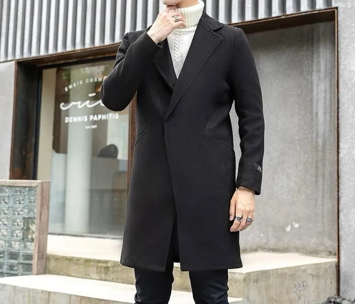 Antonios Long Wool Coat Men