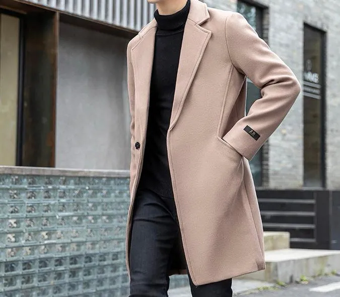 Antonios Long Wool Coat Men