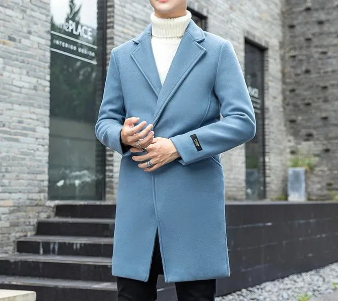 Antonios Long Wool Coat Men