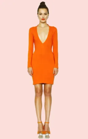 AQ/AQ Long Sleeve Dress - Orange