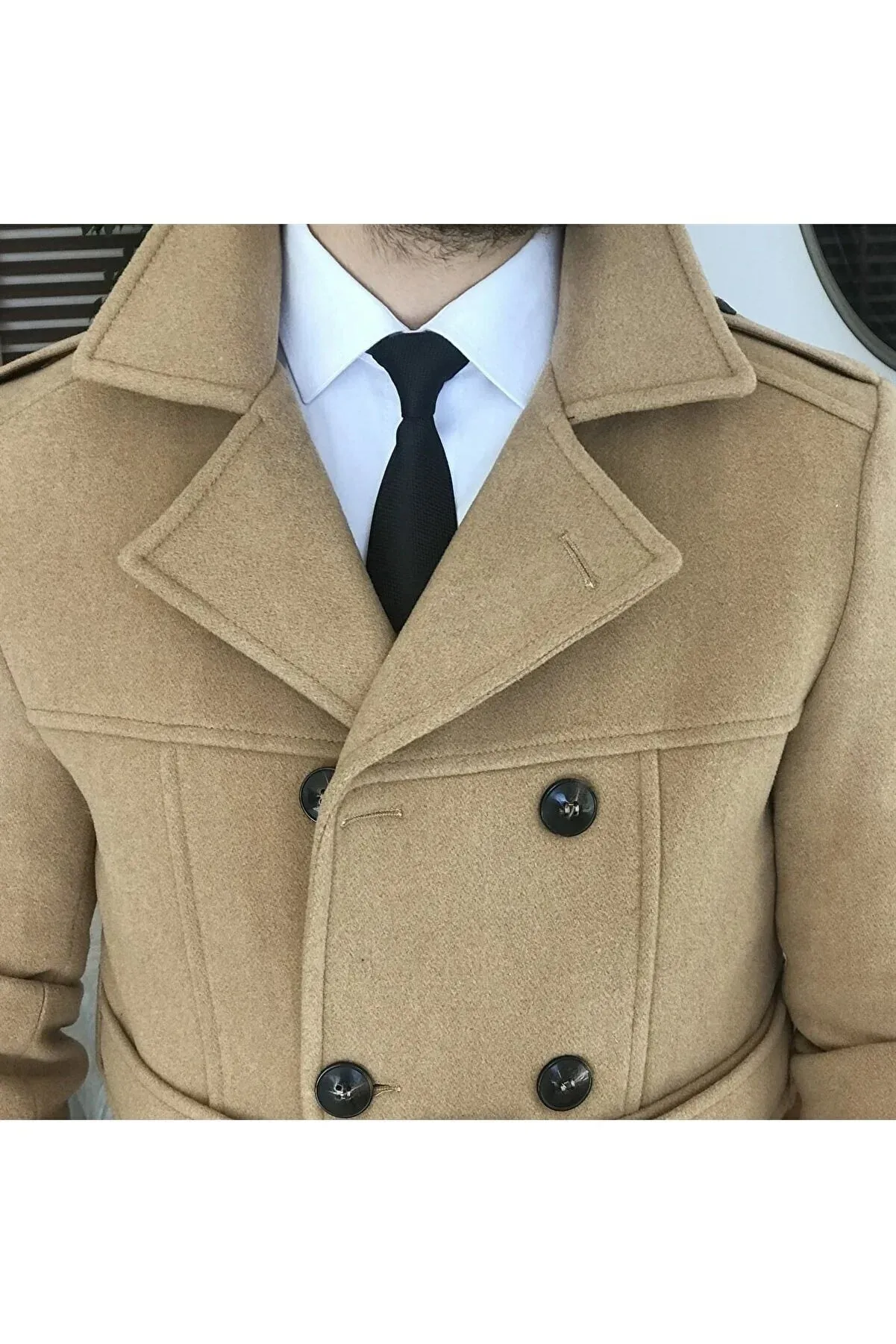 Arctic Camel Double Breasted Coat