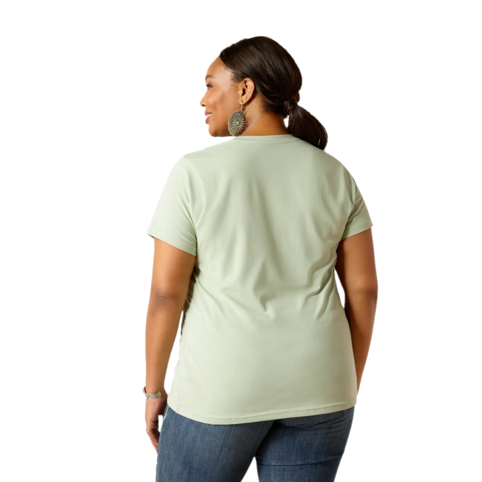 Ariat Ladies Classic Frosty Green Short Sleeve T-Shirt 10045093