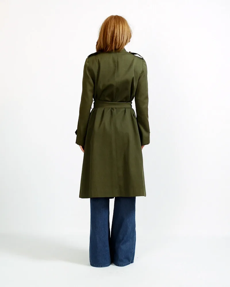 Army Green Military Trench Coat