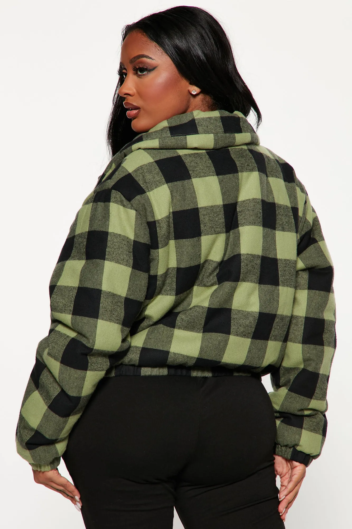 Aspen Plaid Bomber Jacket - Green/combo