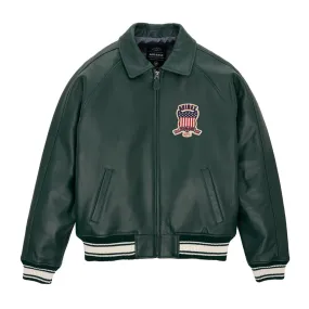 Avirex Icon Hunter Green Leather Jacket