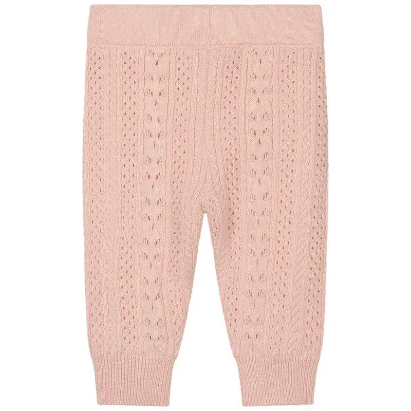 Baby Girls Pink  Knitted Trousers