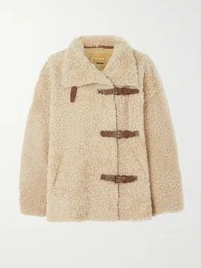 Beige shearling coat