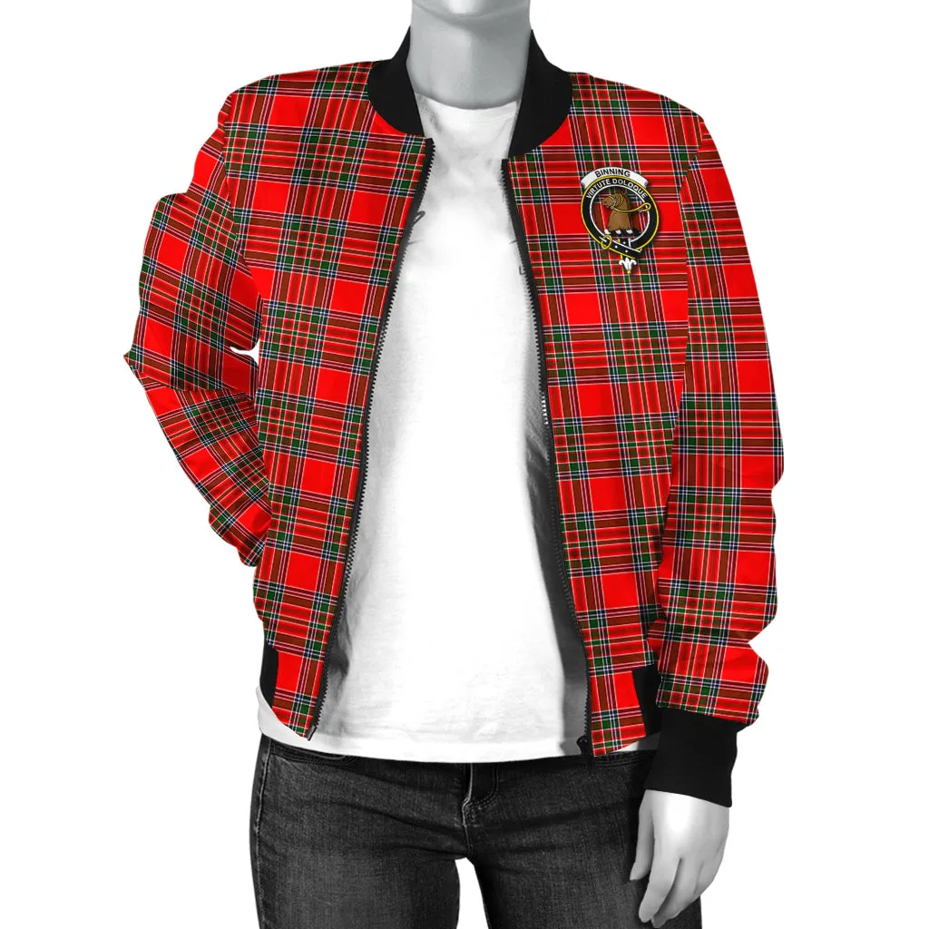 Binning Tartan Bomber Jacket with Family Crest