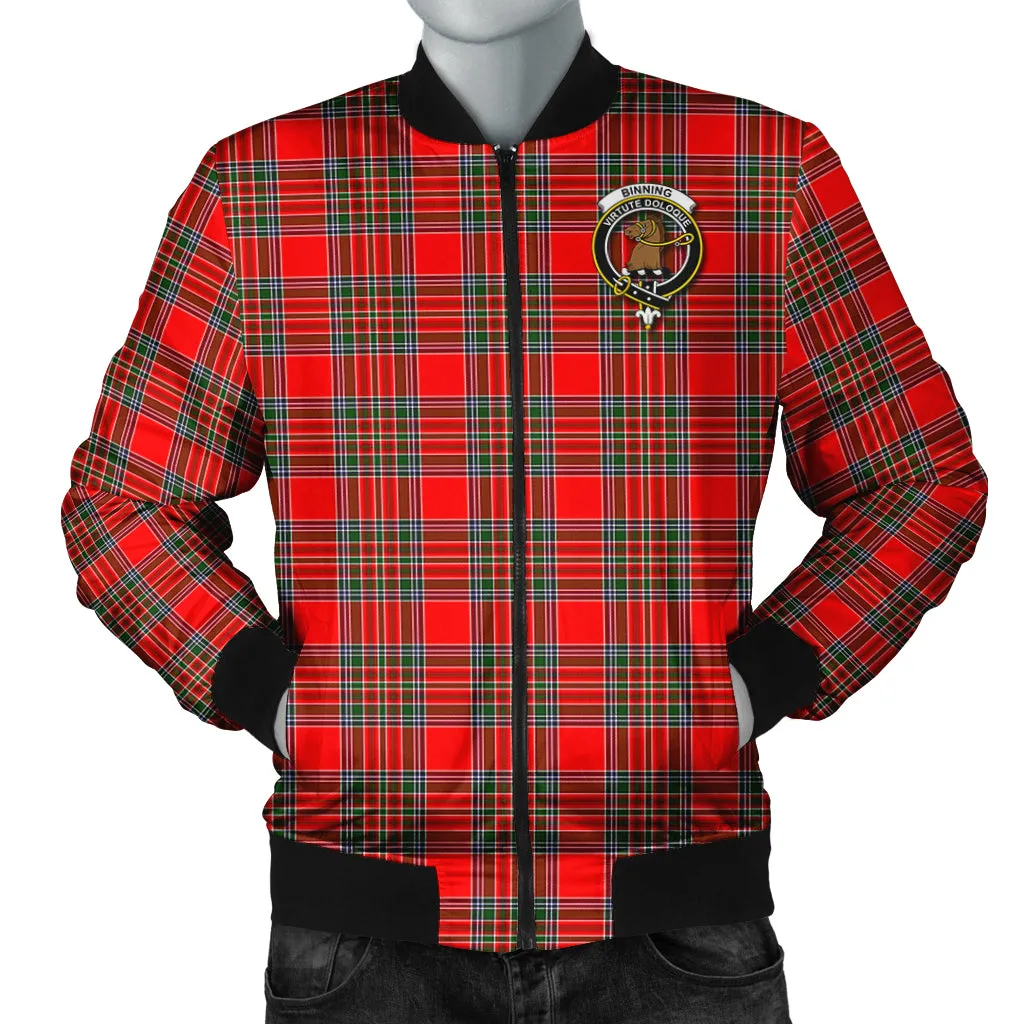 Binning Tartan Bomber Jacket with Family Crest