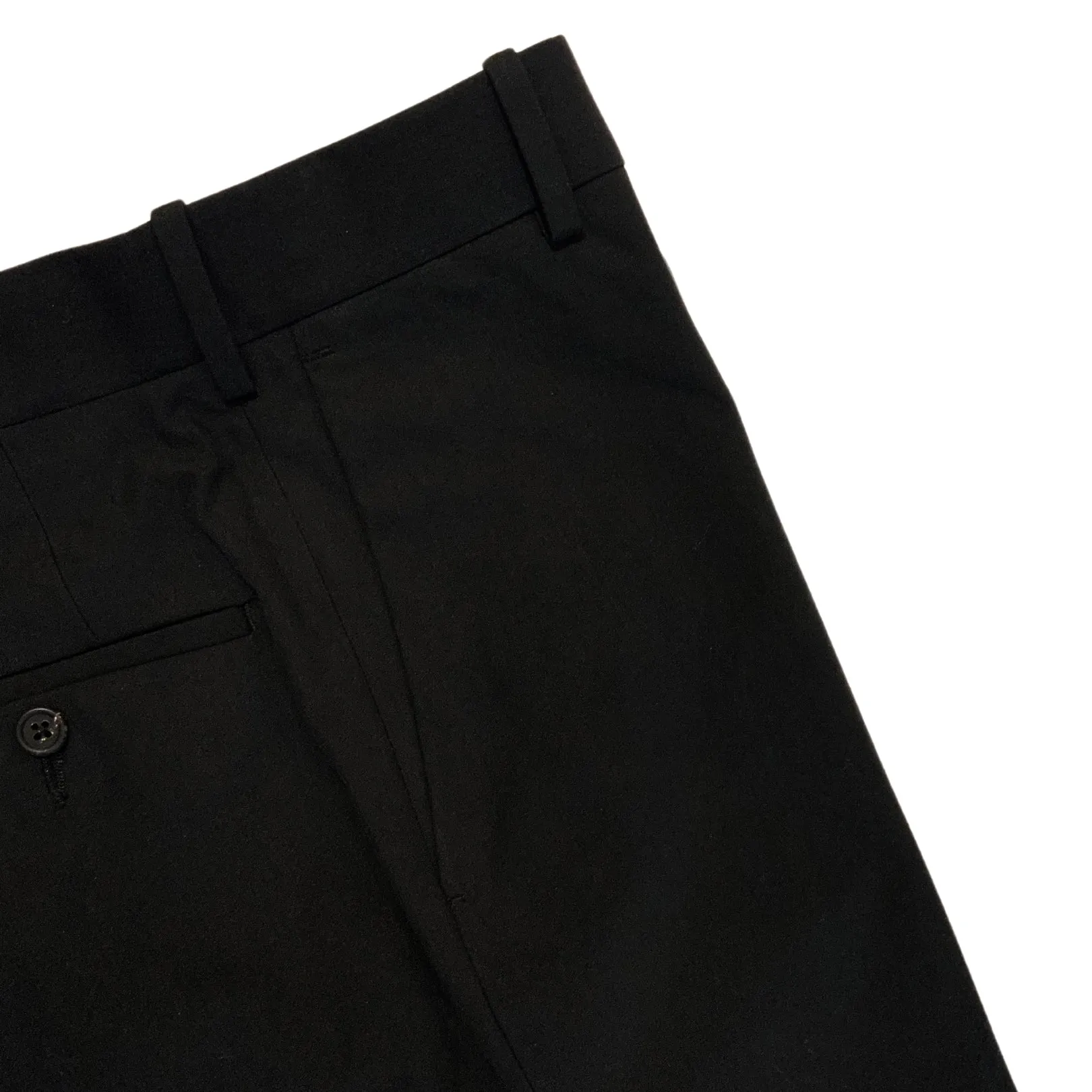 Black Compact Cotton Trouser