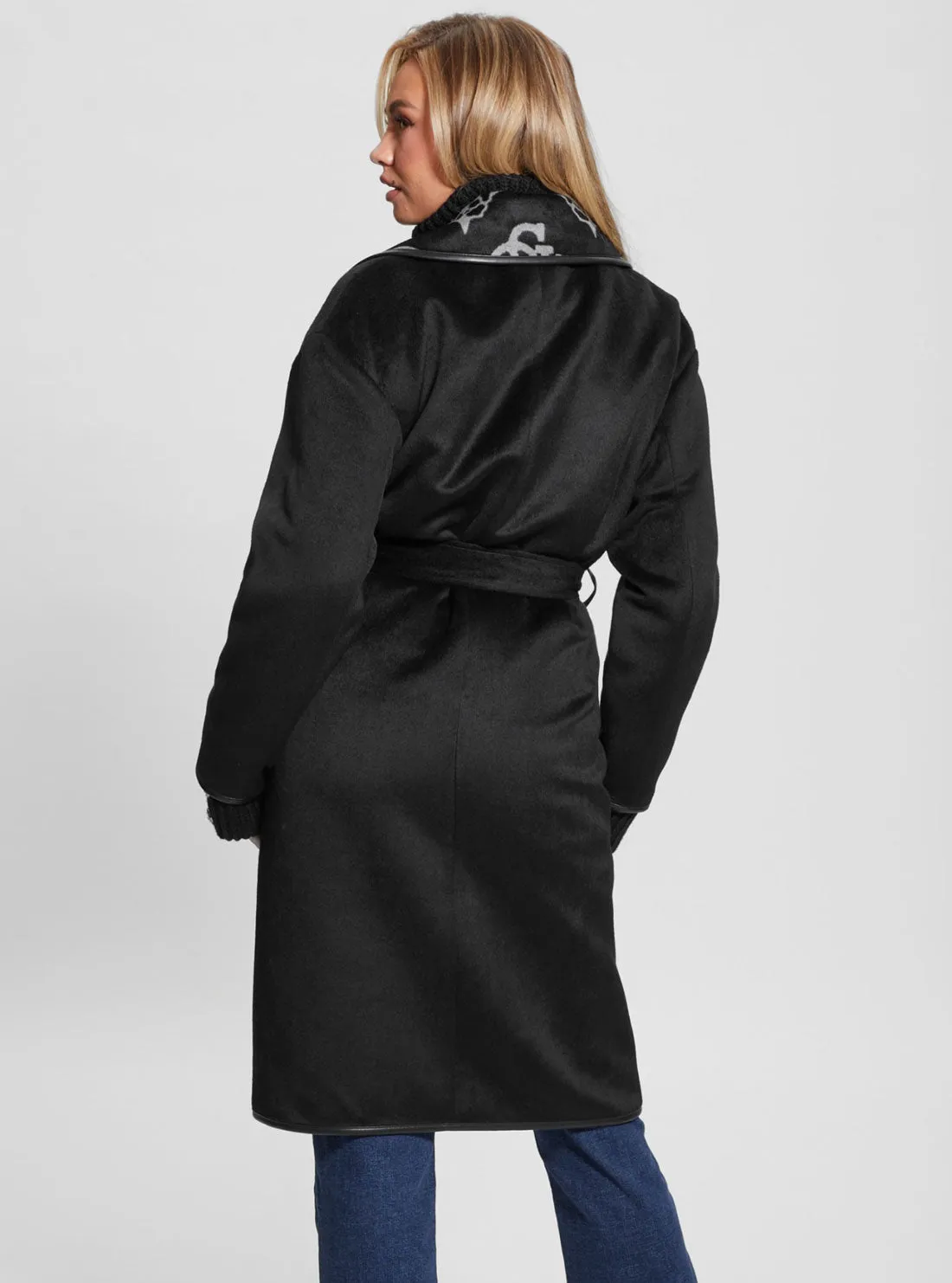 Black Ludovica Logo Coat