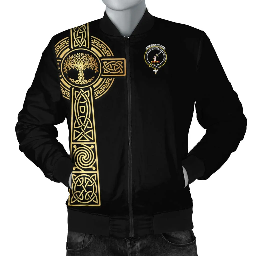 Blackadder Clan Bomber Jacket with Golden Celtic Tree Of Life