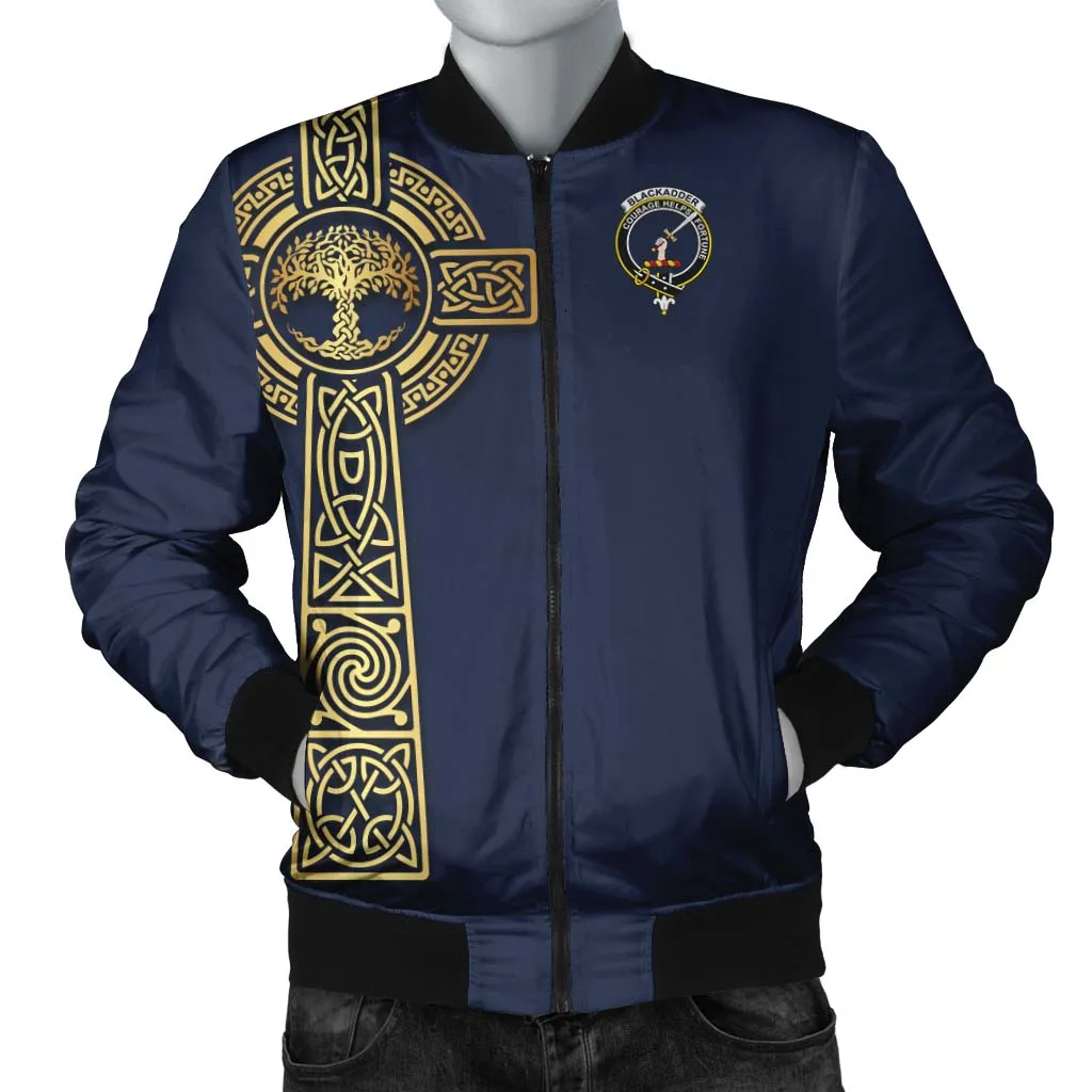 Blackadder Clan Bomber Jacket with Golden Celtic Tree Of Life