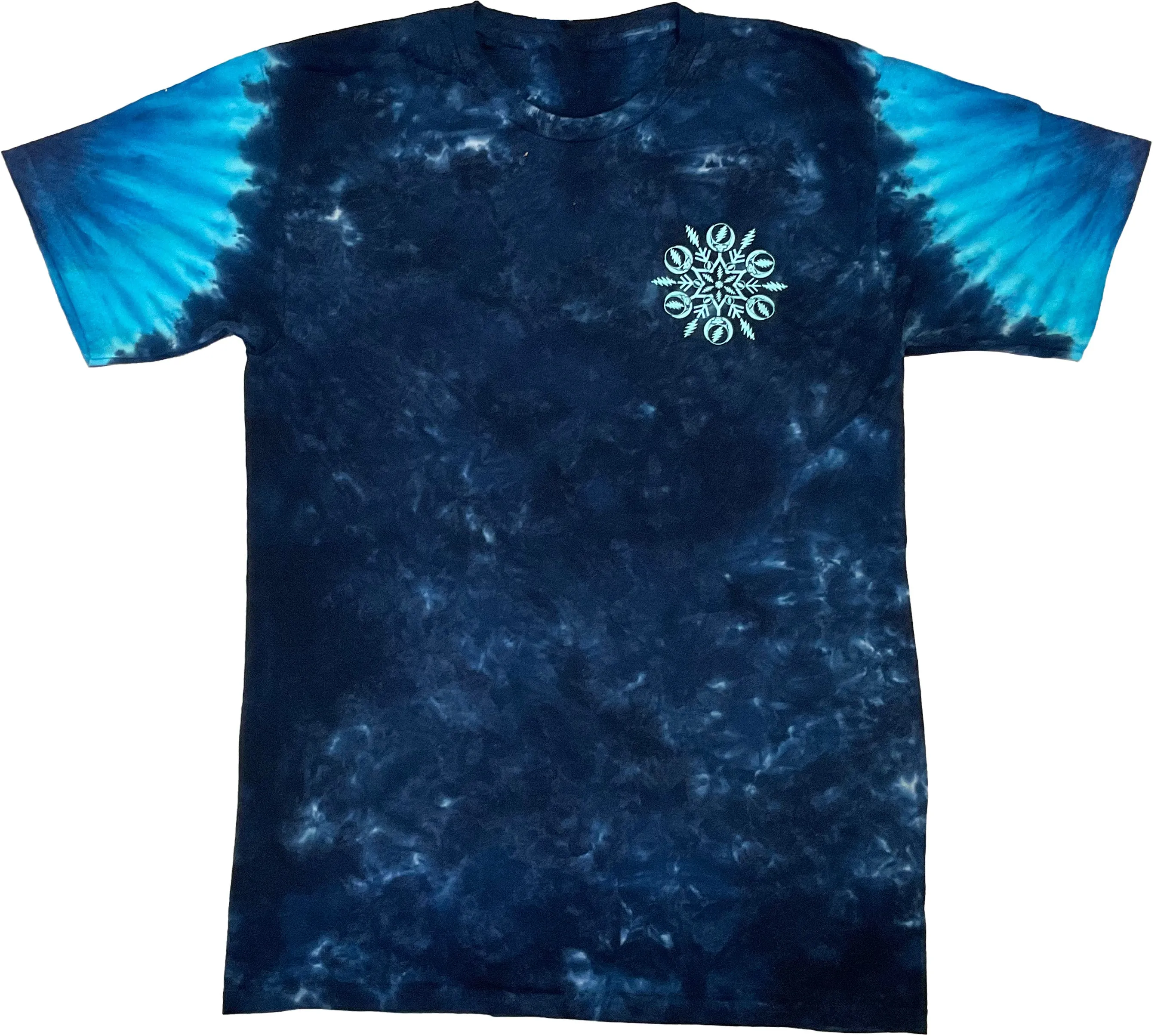 Bolt and Stealie Snowflake tie dye t-shirt