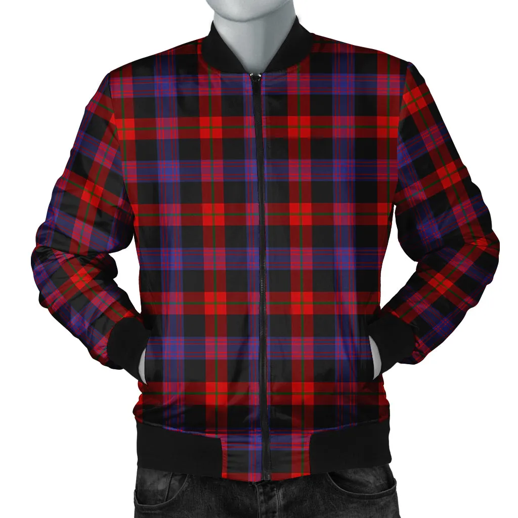 Broun Modern Tartan Bomber Jacket