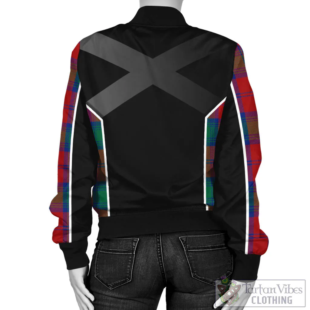 Byres (Byses) Tartan Bomber Jacket with Family Crest and Scottish Thistle Vibes Sport Style