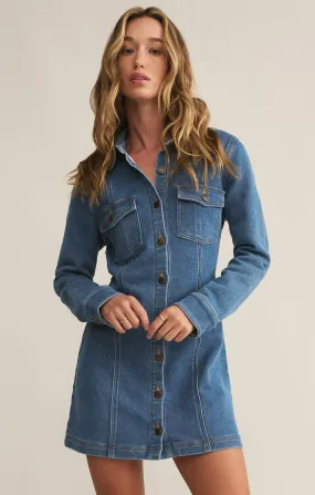 Candice Knit Denim Mini Dress