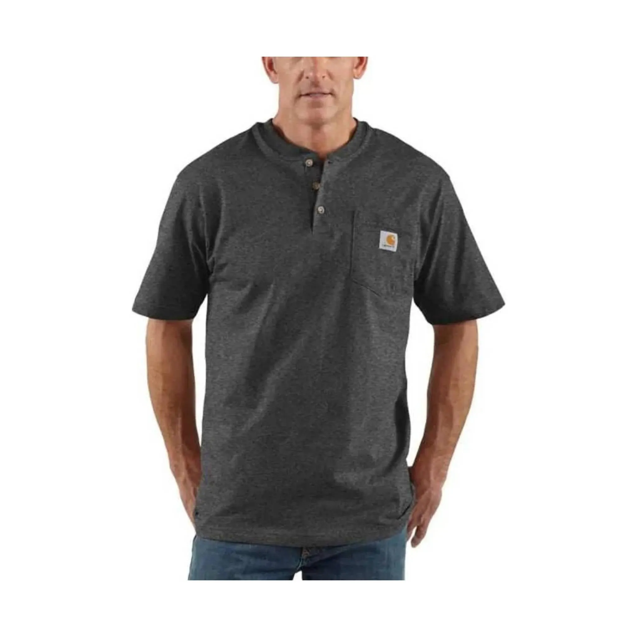 Carhartt Men's Workwear Short Sleeve Henley - Carbon Heather