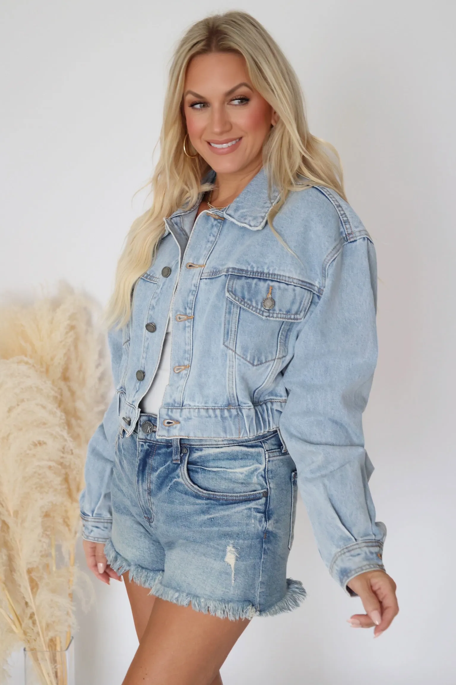 Carmen Cropped Denim Jacket