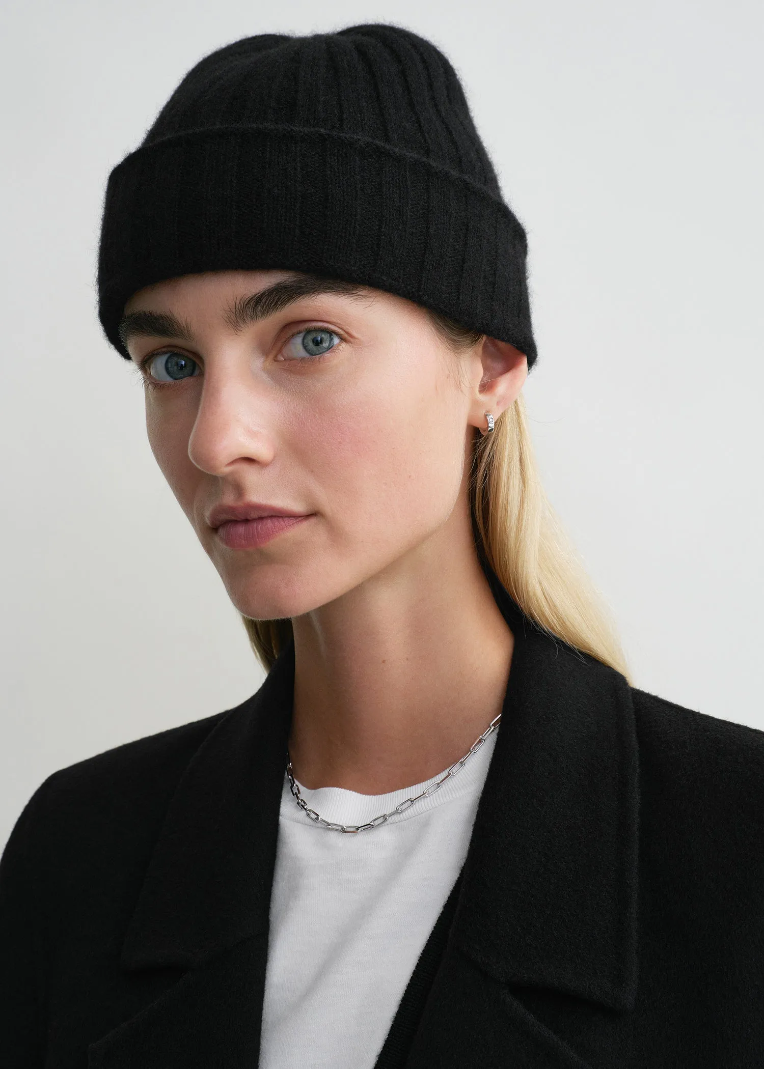 Cashmere beanie black