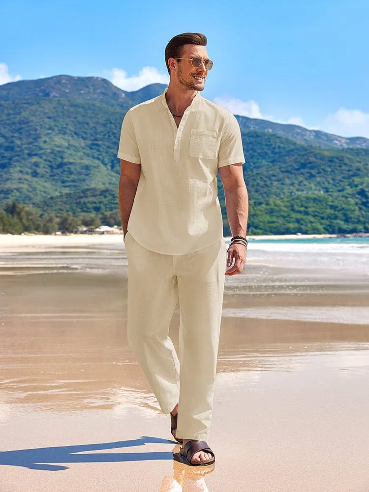 Casual Beach Cotton Linen Set (US Only)