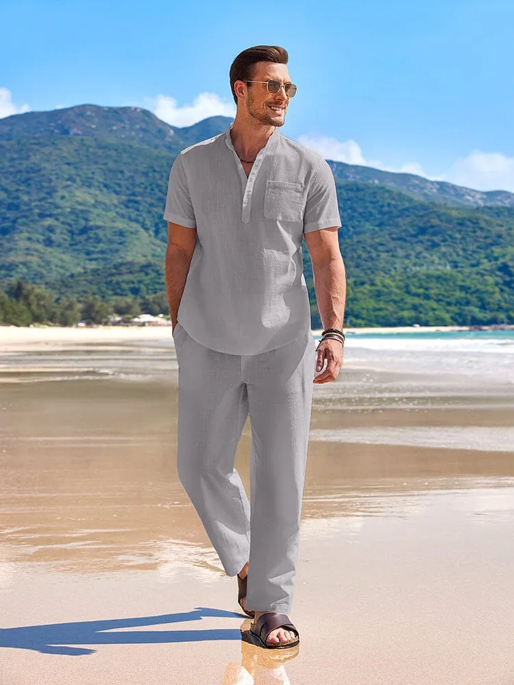 Casual Beach Cotton Linen Set (US Only)