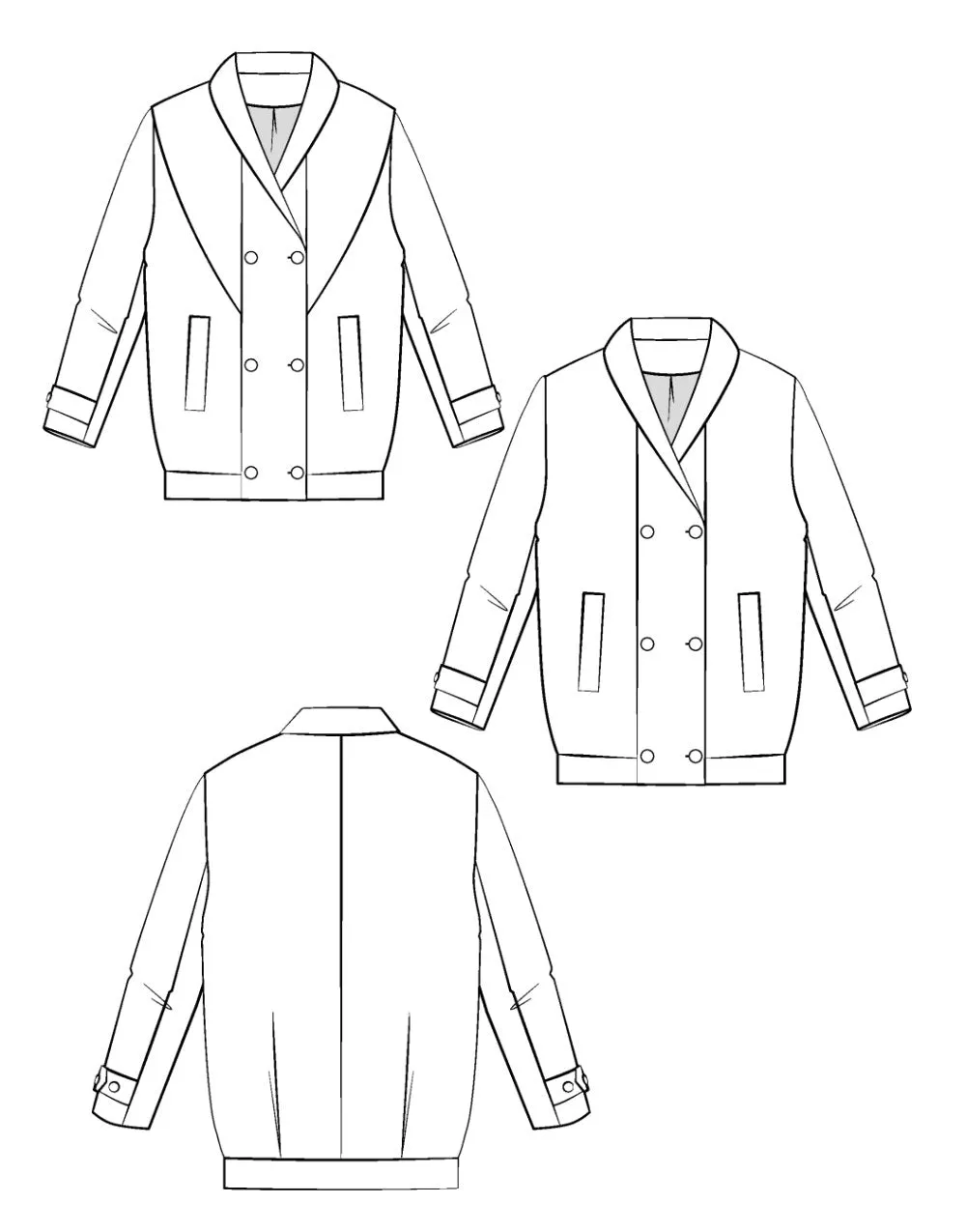 Cliff Coat Sewing Pattern, Maison Fauve