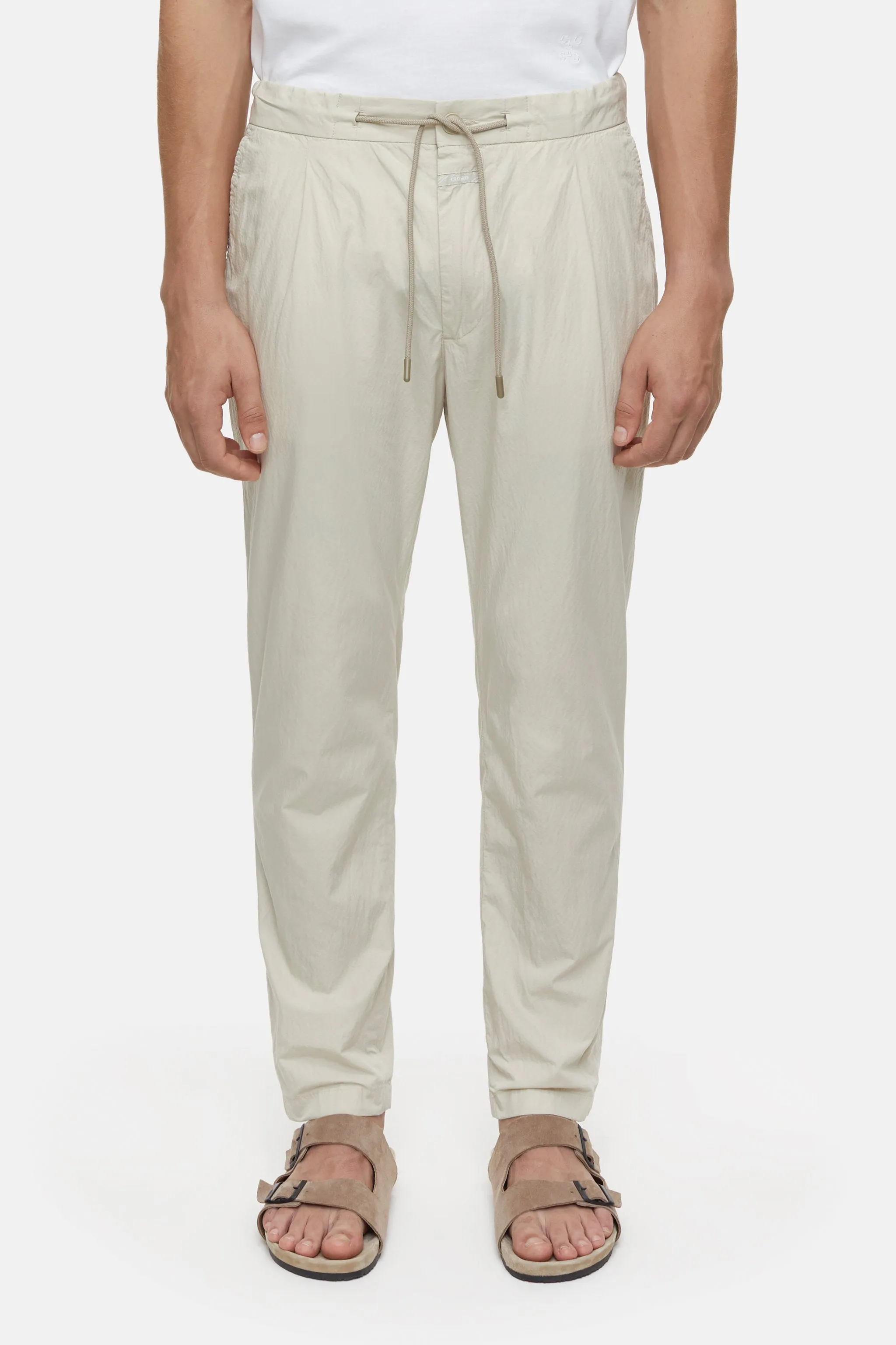 Closed Beige Washed Shore Lightweight Cotton Stretch Vigo Tapered Pant