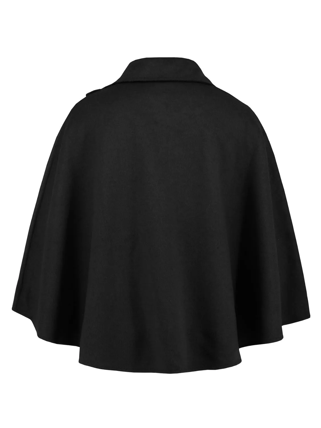 Collared Neck Cropped Cape Top Jacket