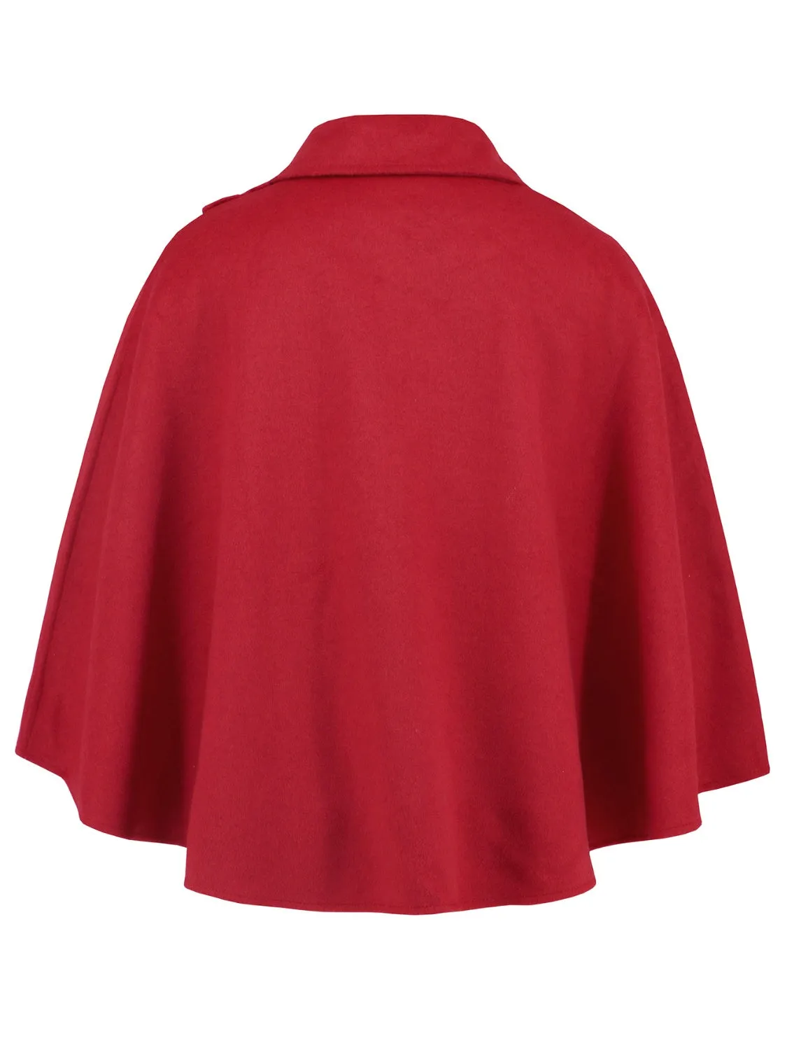 Collared Neck Cropped Cape Top Jacket