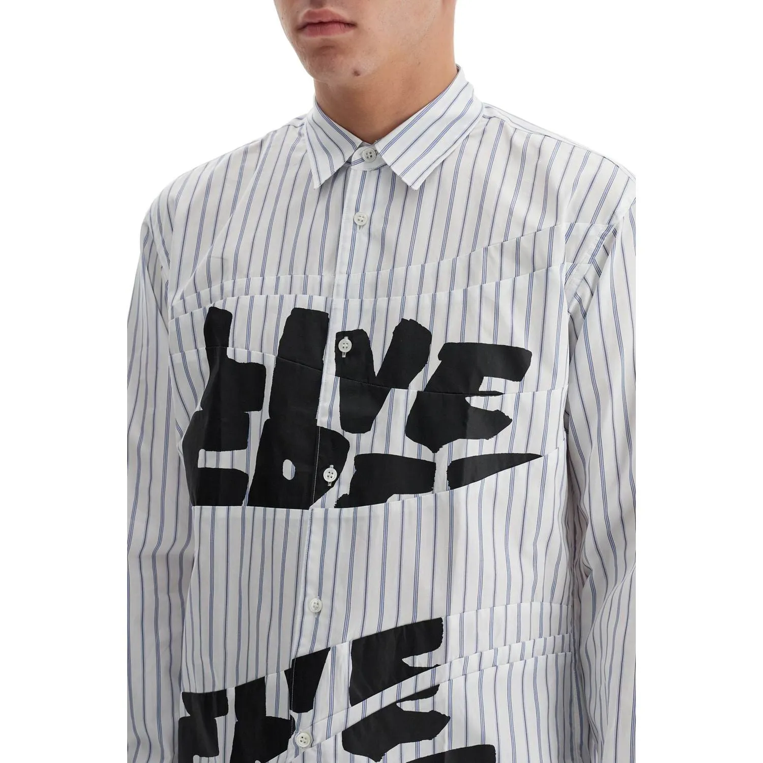 Comme Des Garcons Shirt 'live free printed shirt'