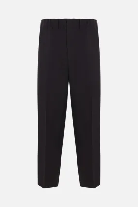 compact cotton cropped trousers