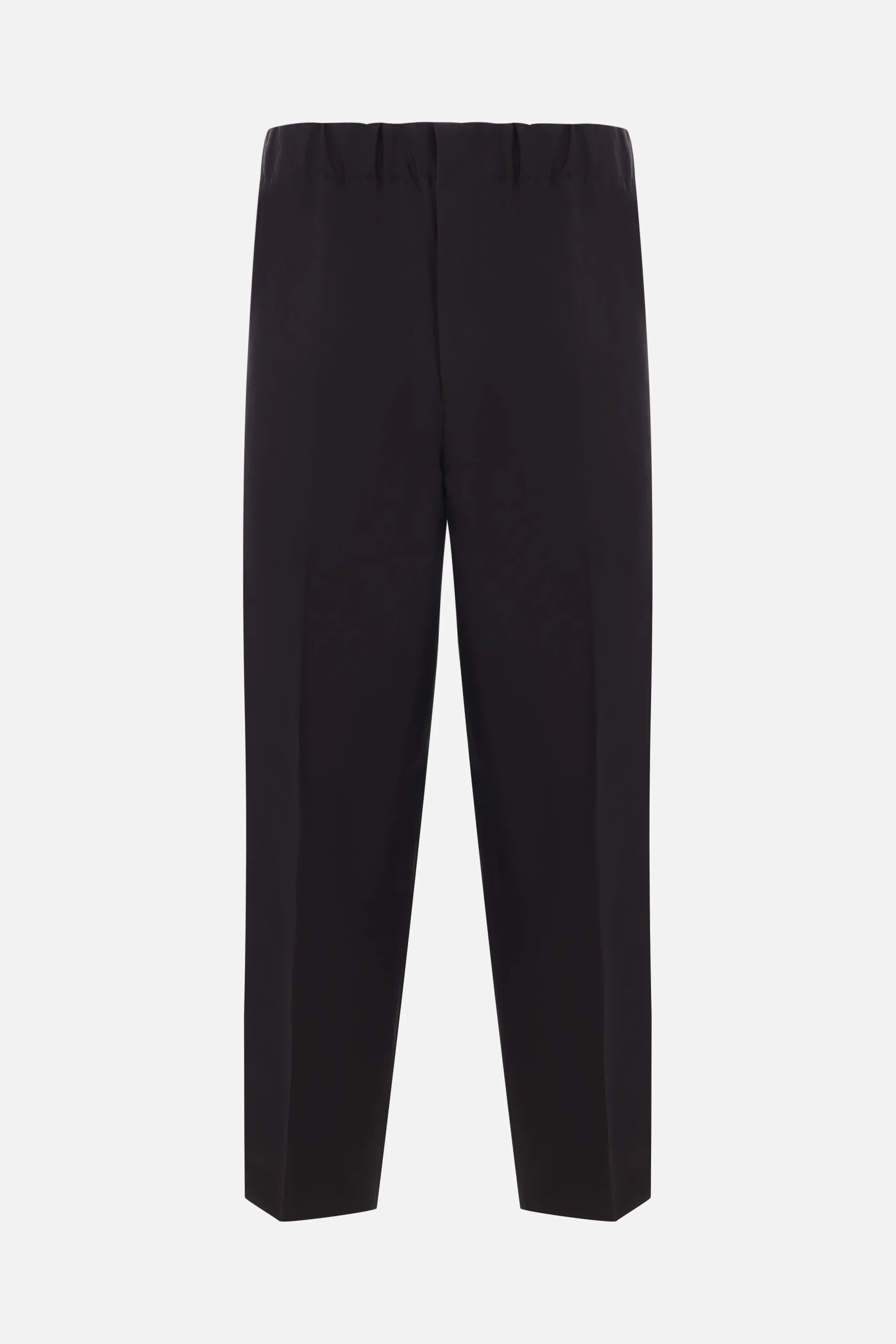 compact cotton cropped trousers