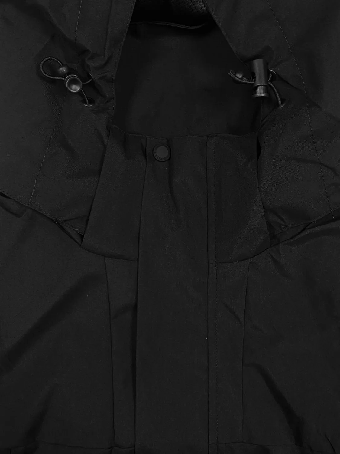 Contrast Zip Up Hooded Trench Coat with Liner