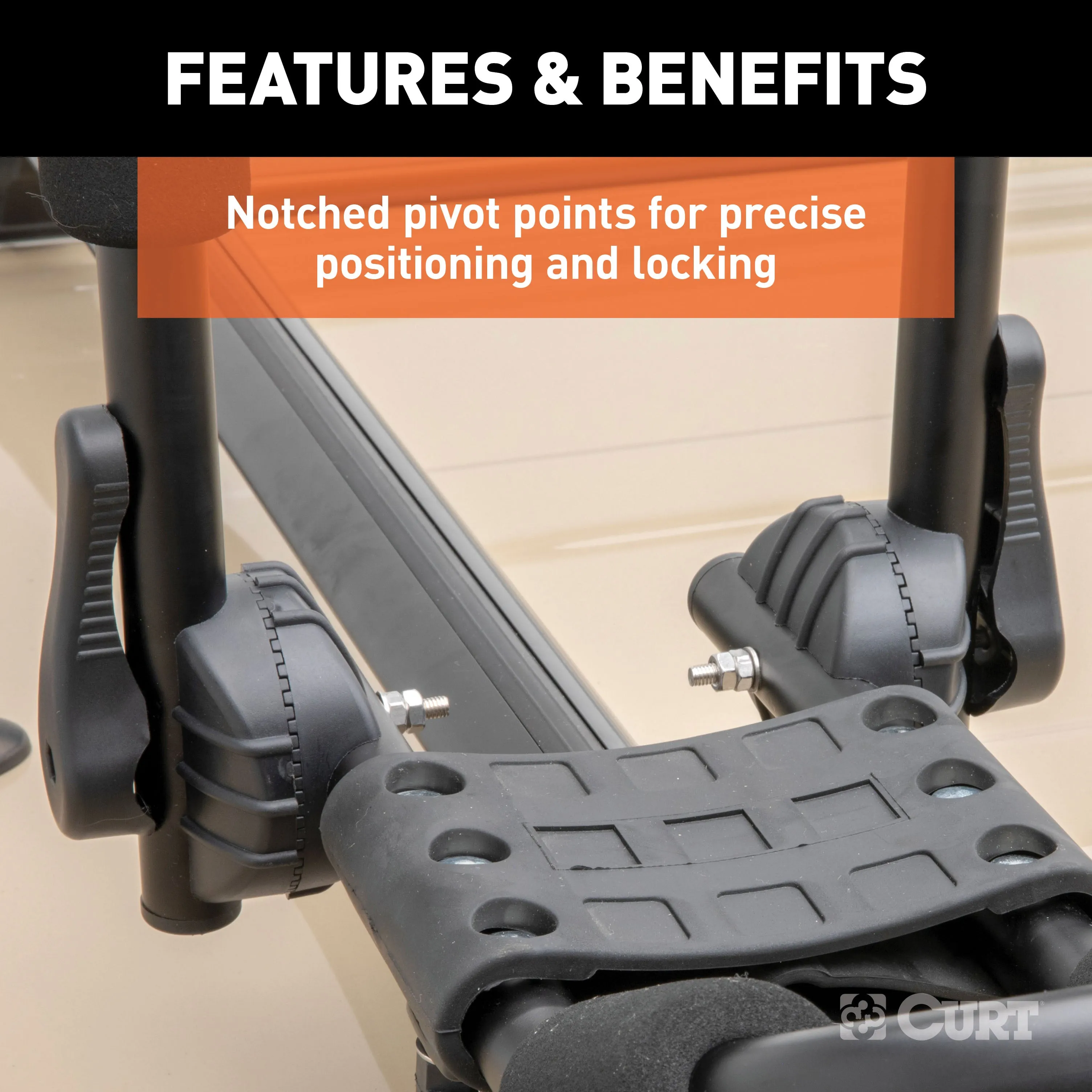 CURT 18320 CURT 18320 Fully Adjustable Aluminum Universal Kayak Roof Rack Carrier; 2-Pack