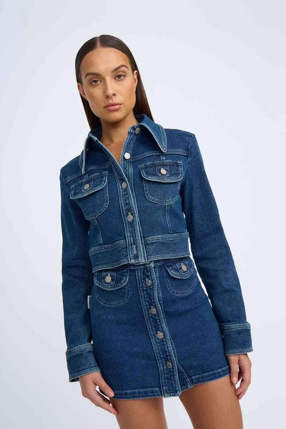 Daze Denim Pipe Crop Jacket