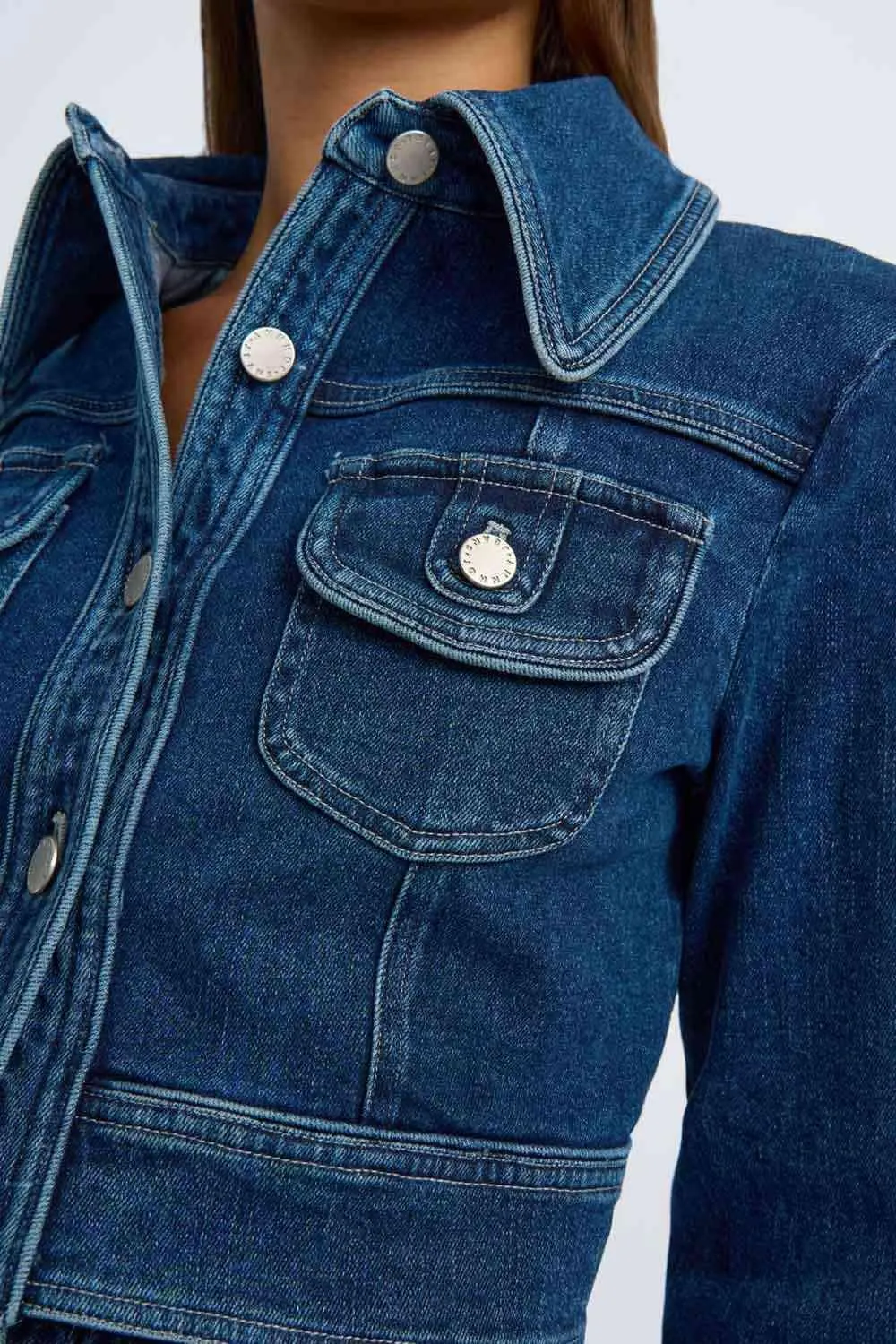 Daze Denim Pipe Crop Jacket