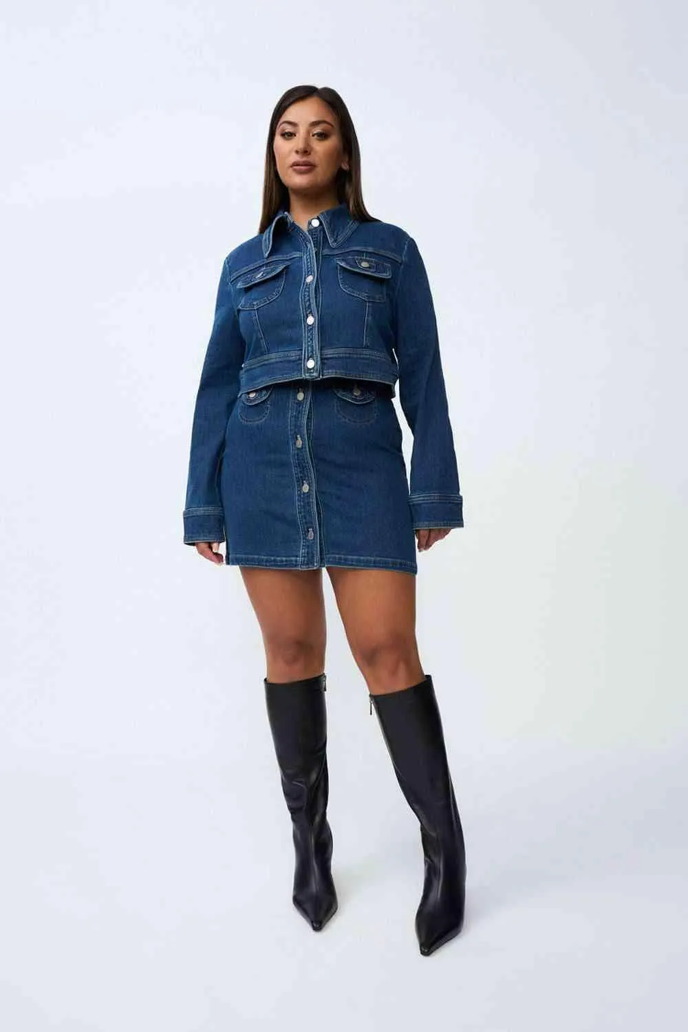 Daze Denim Pipe Crop Jacket