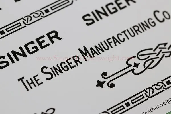 Decals, Celtic Knot Style for the Singer Featherweight 221, 221K Sewing Machine 1937-1953